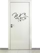 Türaufkleber WC mit Ranke 72017