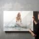 timalo® Kinderzimmer Acryl-Wandbild personalisiertes Kinder Bild mit Namen aus Acrylglas - Glasbild für die Wand Jugendzimmer Acrylglasbild Acrylbild | 40x30cm Meerjungfrau, Aquarell