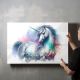 timalo® Kinderzimmer Acryl-Wandbild personalisiertes Kinder Bild mit Namen aus Acrylglas - Glasbild für die Wand Jugendzimmer Acrylglasbild Acrylbild | 40x30cm Einhorn bunt
