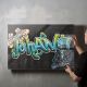 timalo® Gaming Wandbild Acryl personalisiertes Gamer Bild mit Namen aus Acrylglas - Glasbild gaming room für die Wand Jugendzimmer Acrylglasbild Acrylbild Glas | 40x30cm Graffiti
