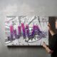 timalo® Gaming Acryl-Wandbild personalisiertes Gamer Bild mit Namen aus Acrylglas - Glasbild gaming room für die Wand Jugendzimmer Acrylglasbild Acrylbild Glas | 40x30cm Graffiti Mädchen