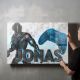 timalo® Gaming Acryl-Wandbild personalisiertes Gamer Bild mit Namen aus Acrylglas - Glasbild gaming zone für die Wand Jugendzimmer Acrylglasbild Acrylbild Glas | 40x30cm 3D Schrift