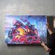 timalo® Gaming Acryl-Wandbild personalisiertes Gamer Bild mit Namen aus Acrylglas - Glasbild gaming room für die Wand Jugendzimmer Acrylglasbild Acrylbild Glas | 40x30cm Cyberpunk