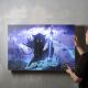 timalo® Gaming Acryl-Wandbild personalisiertes Gamer Bild mit Namen aus Acrylglas - Glasbild gaming zone für die Wand Jugendzimmer Acrylglasbild Acrylbild Glas | 40x30cm Neon Wolf