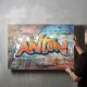 timalo® Gaming Acryl-Wandbild personalisiertes Gamer Bild mit Namen aus Acrylglas - Glasbild gaming room für die Wand Jugendzimmer Acrylglasbild Acrylbild Glas | 40x30cm Graffiti orange