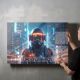 timalo® Gaming Acryl-Wandbild personalisiertes Gamer Bild mit Namen aus Acrylglas - Glasbild gaming room für die Wand Jugendzimmer Acrylglasbild Acrylbild Glas | 40x30cm Cyper