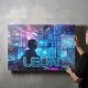 timalo® Gaming Wandbild Acryl personalisiertes Gamer Bild mit Namen aus Acrylglas - Glasbild gaming room für die Wand Jugendzimmer Acrylglasbild Acrylbild Glas | 40x30cm Zocker Neon