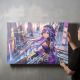 timalo® Gaming Wandbild Acryl personalisiertes Gamer Bild mit Namen aus Acrylglas - Glasbild gaming zone für die Wand Jugendzimmer Acrylglasbild Acrylbild Glas | 40x30cm Anime Mädchen