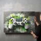 timalo® Gaming Acryl-Wandbild personalisiertes Gamer Bild mit Namen aus Acrylglas - Glasbild gaming room für die Wand Jugendzimmer Acrylglasbild Acrylbild Glas | 40x30cm Graffiti Controller