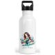 timalo® Trinkflasche für Kinder personalisiert mit Namen | auslaufsichere Edelstahl Sportflasche Kindergarten Schule Geschenk für Jungen und Mädchen | Meerjungfrau