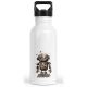 timalo® Trinkflasche für Kinder personalisiert mit Namen | auslaufsichere Edelstahl Sportflasche Kindergarten Schule Geschenk für Jungen und Mädchen | Roboter Rosti