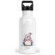 timalo® Trinkflasche für Kinder personalisiert mit Namen | auslaufsichere Edelstahl Sportflasche Kindergarten Schule Geschenk für Jungen und Mädchen | Pinguin