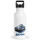 timalo® Trinkflasche für Kinder personalisiert mit Namen | auslaufsichere Edelstahl Sportflasche Kindergarten Schule Geschenk für Jungen und Mädchen | Polizei Auto