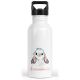timalo® Trinkflasche personalisiert mit Namen | 30 Tier Motive | auslaufsichere Edelstahl Kindergartenflasche für Kinder Geschenk 400 mL / 600 mL | 01- Hase