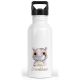 timalo® Trinkflasche personalisiert mit Namen | 30 Tier Motive | auslaufsichere Edelstahl Kindergartenflasche für Kinder Mädchen Jungen 400 mL / 600 mL | 21- Nilpferd