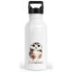 timalo® Trinkflasche personalisiert mit Namen | 30 Tier Motive | auslaufsichere Edelstahl Kindergartenflasche für Kinder Mädchen Jungen 400 mL / 600 mL | 23- Eule