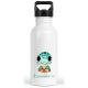 timalo® Trinkflasche personalisiert mit Namen | 30 Tier Motive | auslaufsichere Edelstahl Kindergartenflasche für Kinder Isolierflasche 400 mL / 600 mL | 04- Schildkröte