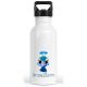 timalo® Trinkflasche personalisiert mit Namen | 30 Tier Motive | auslaufsichere Edelstahl Kindergartenflasche für Kinder Mädchen Jungen 400 mL / 600 mL | 48- Pfau