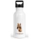 timalo® Trinkflasche personalisiert mit Namen | 30 Tier Motive | auslaufsichere Edelstahl Kindergartenflasche für Kinder Mädchen Jungen 400 mL / 600 mL | 49- Pferd