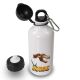 timalo® Trinkflasche Aluminium Dinosaurier für Kinder personalisiert mit Namen | auslaufsichere Edelstahl Sportflasche Kindergarten Geschenk für Jungen und 400 mL / 600 mL