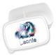 timalo® Brotdose Kinder personalisiert mit Namen | Bento Lunchbox Unterteilung mit Fächern | Jungen Mädchen Kindergarten Schule Geschenk | 12 - Einhorn bunt