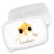 timalo® Brotdose Kinder personalisiert mit Namen | Bento Lunchbox Unterteilung mit Fächern | Jungen Mädchen Kindergarten Schule Motiv Tiere Geschenk | 17- Fisch