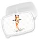 timalo® Brotdose Kinder personalisiert mit Namen | Bento Lunchbox Unterteilung mit Fächern | Jungen Mädchen Kindergarten Schule Motiv Tiere Geschenk | 18- Giraffe