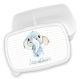 timalo® Brotdose Kinder personalisiert mit Namen | Bento Lunchbox Unterteilung mit Fächern | Jungen Mädchen Kindergarten Schule Motiv Tiere Geschenk | 03- Elefant