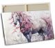 timalo® Kinderzimmer Wandbild Bild auf Leinwand Kinder Bilder für die Wand Leinwandbild xxl personalisiert mit Namen Mädchen Jungen Bild fürs Teenager Zimmer | Pferde, Aquarell