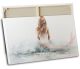 timalo® Kinderzimmer Wandbild Bild auf Leinwand Kinder Bilder für die Wand Leinwandbild xxl personalisiert mit Namen Mädchen Jungen Bild fürs Teenager Zimmer | Meerjungfrau, Aquarell