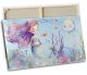 timalo® Kinderzimmer Wandbild Bild auf Leinwand Kinder Bilder für die Wand Leinwandbild xxl personalisiert mit Namen Mädchen Jungen Bild fürs Teenager Zimmer | Meerjungfrau, Aquarell