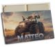 timalo® Kinderzimmer Wandbild Bild auf Leinwand Kinder Bilder für die Wand Leinwandbild xxl personalisiert mit Namen Mädchen Jungen Bild fürs Teenager Zimmer | 60 x 40 cm Traktor, Bulldog