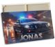 timalo® Kinderzimmer Wandbild Bild auf Leinwand Kinder Bilder für die Wand Leinwandbild xxl personalisiert mit Namen Mädchen Jungen Bild fürs Teenager Zimmer | 60 x 40 cm Polizeiauto, Polizei