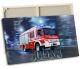 timalo® Kinderzimmer Wandbild Bild auf Leinwand Kinder Bilder für die Wand Leinwandbild xxl personalisiert mit Namen Mädchen Jungen Bild fürs Teenager Zimmer | Feuerwehr, Feuerwehrauto