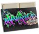 timalo® Gaming Wandbild Bild auf Leinwand Gamer Bilder für die Wand Leinwandbild xxl personalisiert mit Namen gaming zone Jugendzimmer Bild fürs Teenager Zimmer | Graffiti bunt