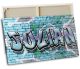 timalo® Gaming Wandbild Bild auf Leinwand Gamer Bilder für die Wand Leinwandbild xxl personalisiert mit Namen gaming zone Jugendzimmer Bild fürs Teenager Zimmer | Graffiti blau