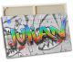 timalo® Leinwandbild Gamer Wandbild Bild auf Leinwand gaming xxl Bilder für die Wand | mit Namen | personalisiert gaming room Jugendzimmer Bild fürs Teenager Zimmer | Graffiti bunt