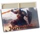 timalo® Leinwandbild Gamer Wandbild Bild auf Leinwand gaming xxl Bilder für die Wand | mit Namen | personalisiert gaming room Jugendzimmer Bild fürs Teenager Zimmer | Hero Flammen