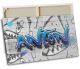 timalo® Leinwandbild Gamer Wandbild Bild auf Leinwand gaming xxl Bilder für die Wand | mit Namen | personalisiert gaming room Jugendzimmer Bild fürs Teenager Zimmer | Graffiti blau