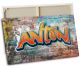 timalo® Gaming Wandbild Bild auf Leinwand Gamer Bilder für die Wand Leinwandbild xxl personalisiert mit Namen gaming zone Jugendzimmer Bild fürs Teenager Zimmer | Graffiti orange