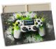 timalo® Gaming Wandbild Bild auf Leinwand Gamer Bilder für die Wand Leinwandbild xxl personalisiert mit Namen gaming zone Jugendzimmer Bild fürs Teenager Zimmer | Graffiti Controller
