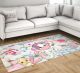 Einhorn Mädchen Teppich personalisiert mit Namen | zarte Pastellfarben Kinderteppich carpet-candy03