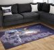 Weltraum Kinder Teppich personalisiert mit Namen | Astronaut Spielteppich Kinderzimmer carpet-space04