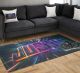 Cooler Gamer Teppich mit Namen personalisiert individuelle Gaming Fußmatte 3D Neon | carpet8
