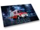 Metallschild Feuerwehr für Jungen mit Namen | Feuerwehrauto Türschild Kinderzimmer Alu Metallposter | Schild child06