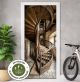 Türtapete selbstklebend blasenfrei | Alte Wendeltreppe Holztreppe 200 x 90 cm und 220 x 100 cm | Tür Aufkleber Türfolie | Einteilig | Wasserfest 3D Türaufkleber Klebefolie Türposter Möbelfolie