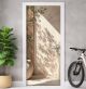 Türtapete selbstklebend blasenfrei | Japandi Oliven Organic Modern Beige 200 x 90 cm | Tür Aufkleber Poster Türfolie | Einteilig | Wasserfest 3D Türaufkleber Klebefolie Türposter Wandtattoo