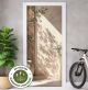 Türtapete selbstklebend blasenfrei | Japandi Oliven Organic Modern Beige 200 x 90 cm und 220 x 100 cm | Tür Aufkleber Türfolie | Einteilig | Wasserfest 3D Türaufkleber Klebefolie Türposter Möbelfolie