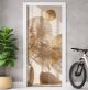 Türtapete selbstklebend blasenfrei | Gold Beige Organic Modern 200 x 90 cm | Tür Aufkleber Poster Türfolie | Einteilig | Wasserfest 3D Türaufkleber Klebefolie Türposter Wandtattoo