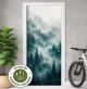 Türtapete selbstklebend blasenfrei | Wald Tannen Berglandschaft Natur 200 x 90 cm und 220 x 100 cm | Tür Aufkleber Türfolie | Einteilig | Wasserfest 3D Türaufkleber Klebefolie Türposter Möbelfolie